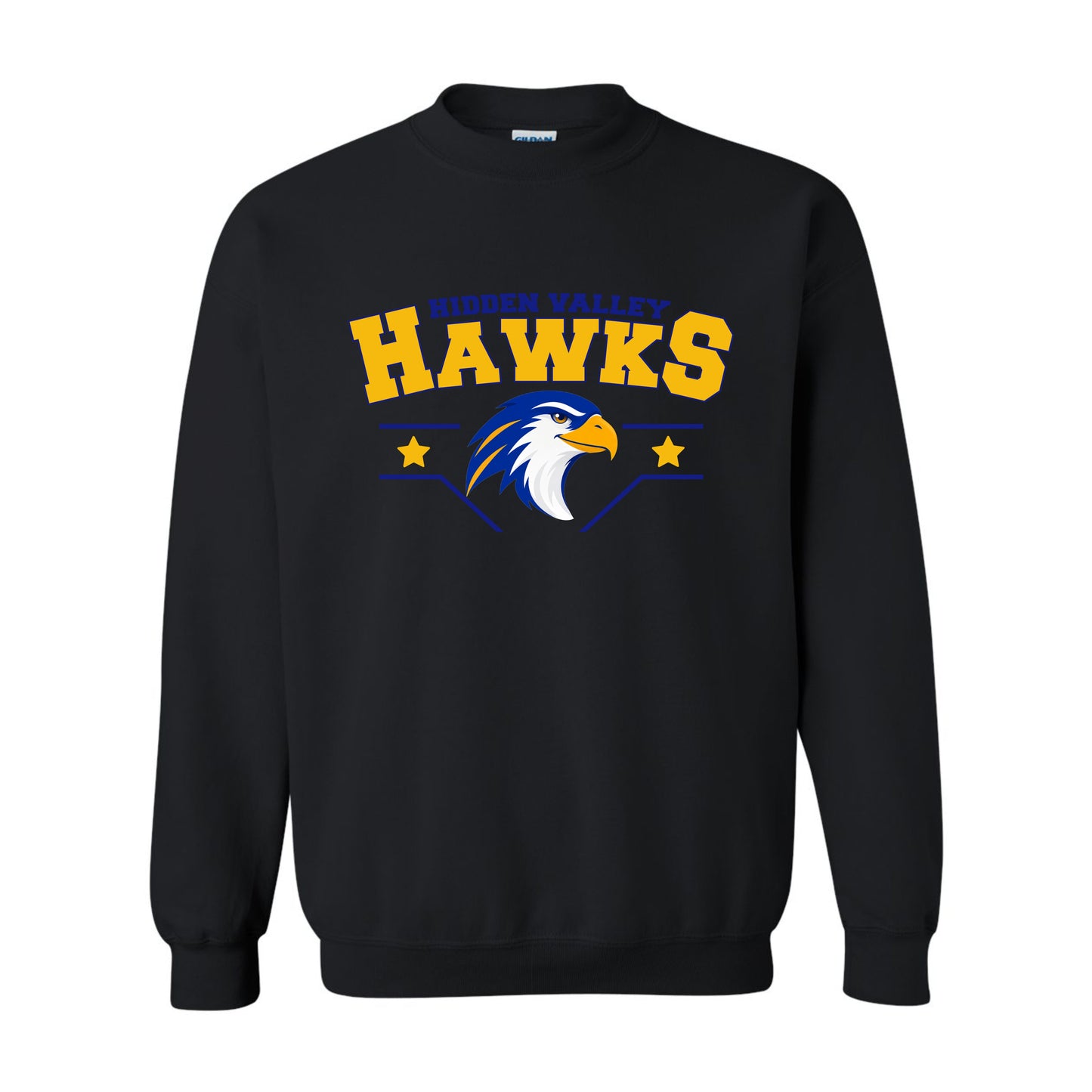 Hidden Valley Hawks Mascot Crewneck Sweatshirt