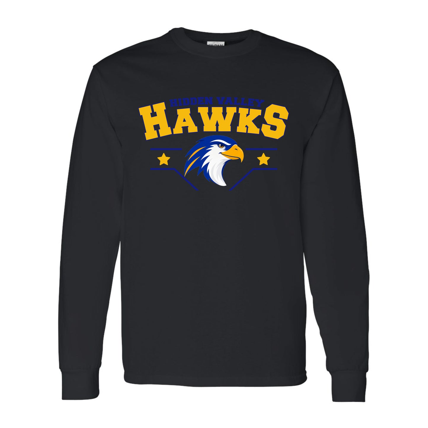 Hidden Valley Hawks Mascot Long Sleeve Shirt