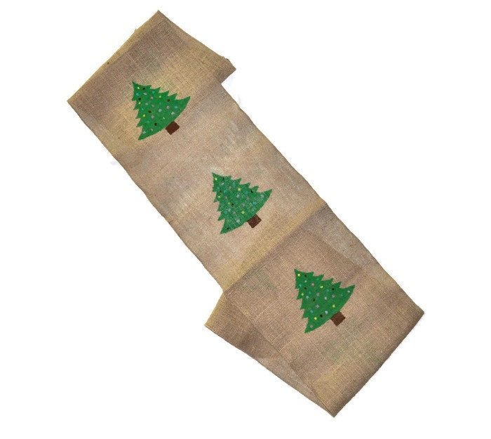 Christmas Burlap Table Runner