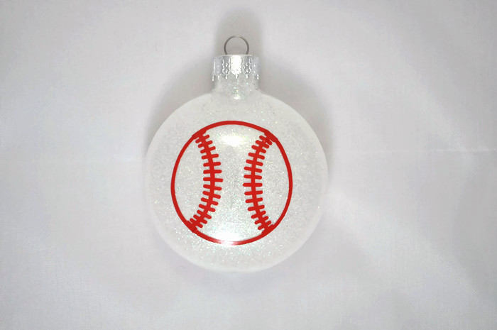 Personalized baseball team ornament