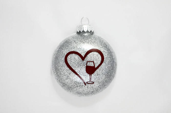 wine glass ornament