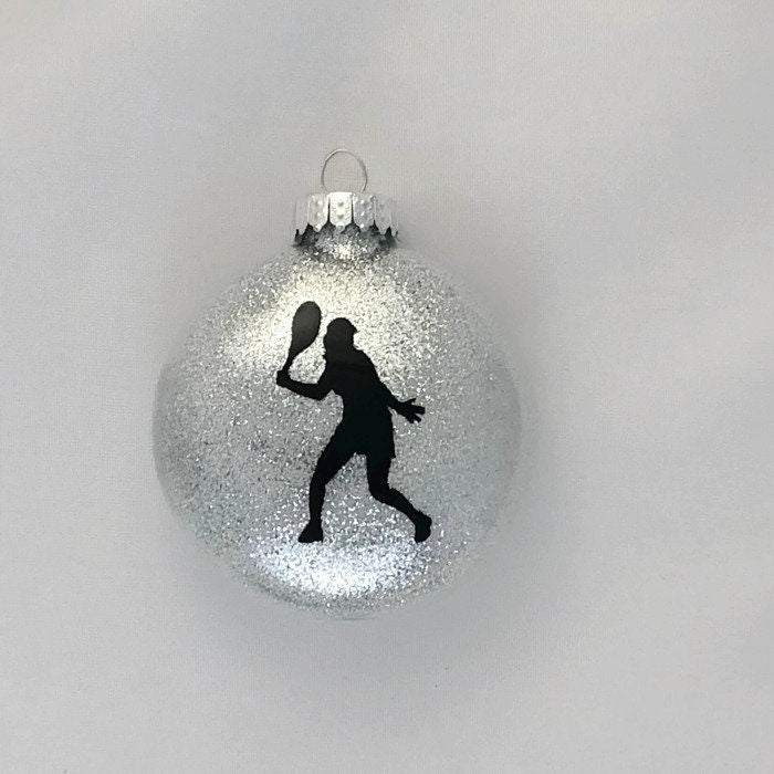 tennis ornament glitter