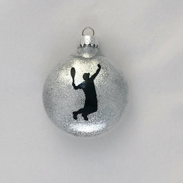 male tennis player ornament