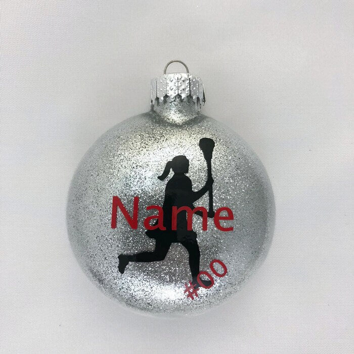 girls lacrosse ornament