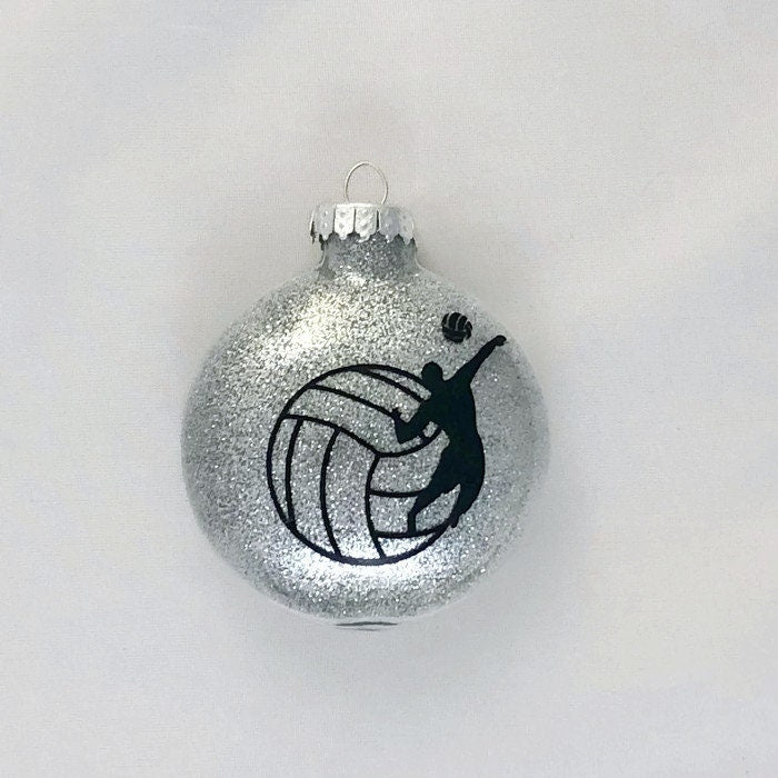 volleyball glitter ornament