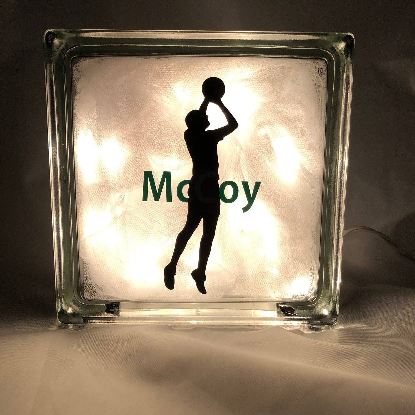 glass block basketball light
