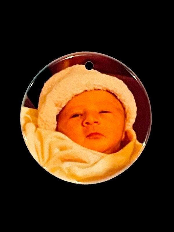 baby stats ornament with picture
