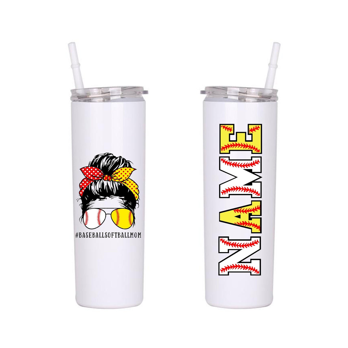 softball and baseball mom tumbler