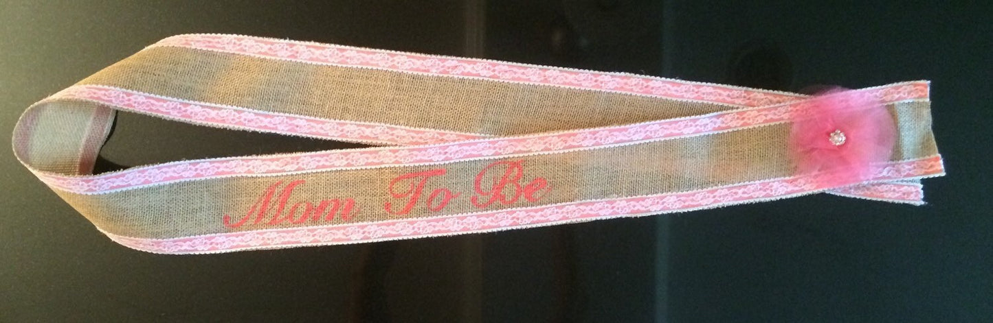 burlap sash