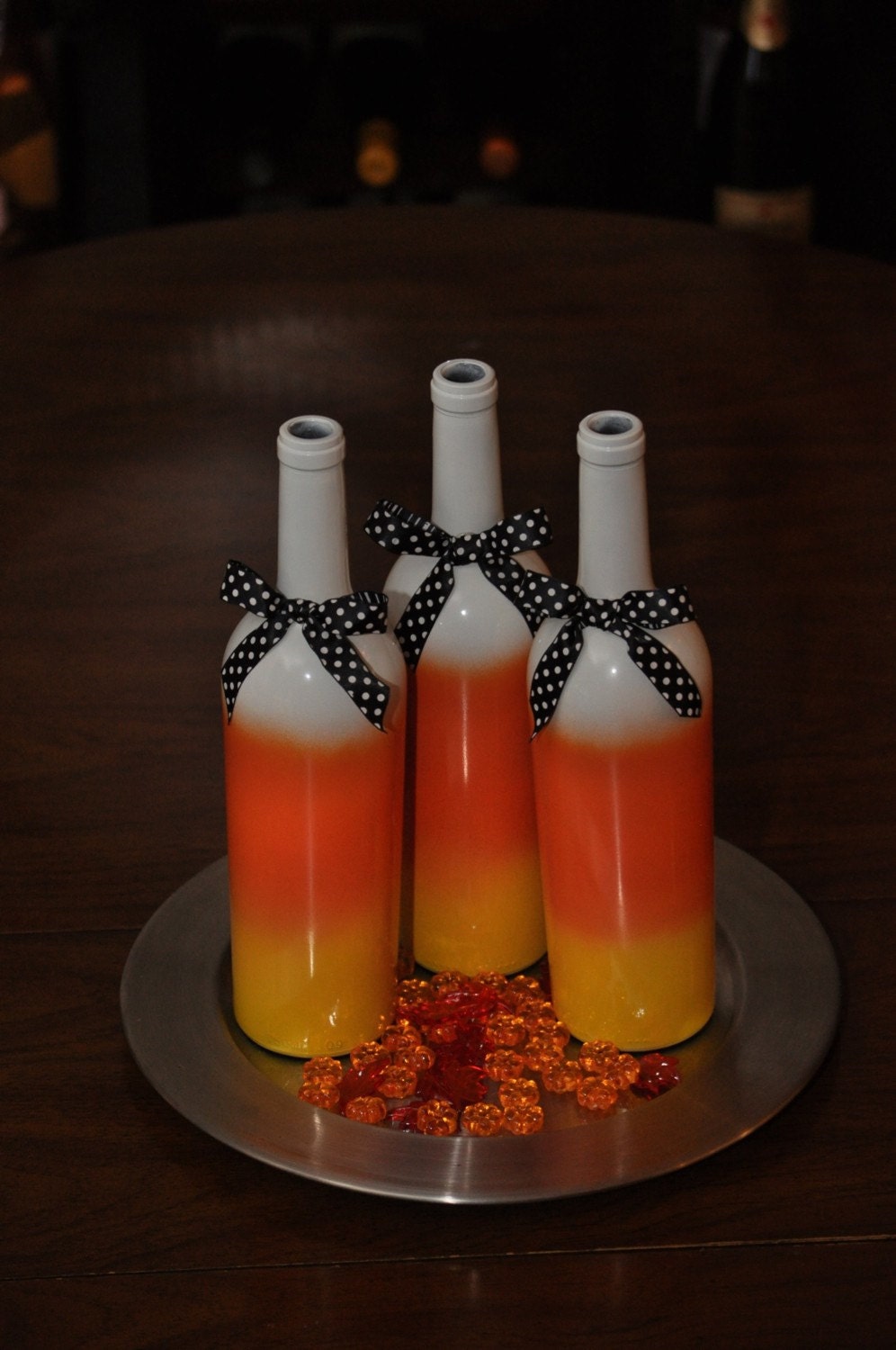 painted wine bottles