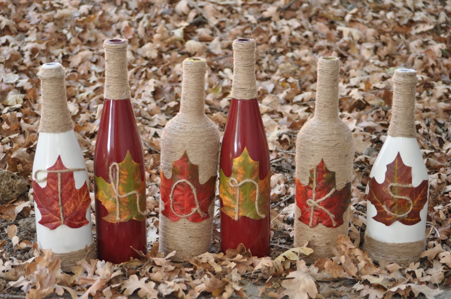 fall wine bottles