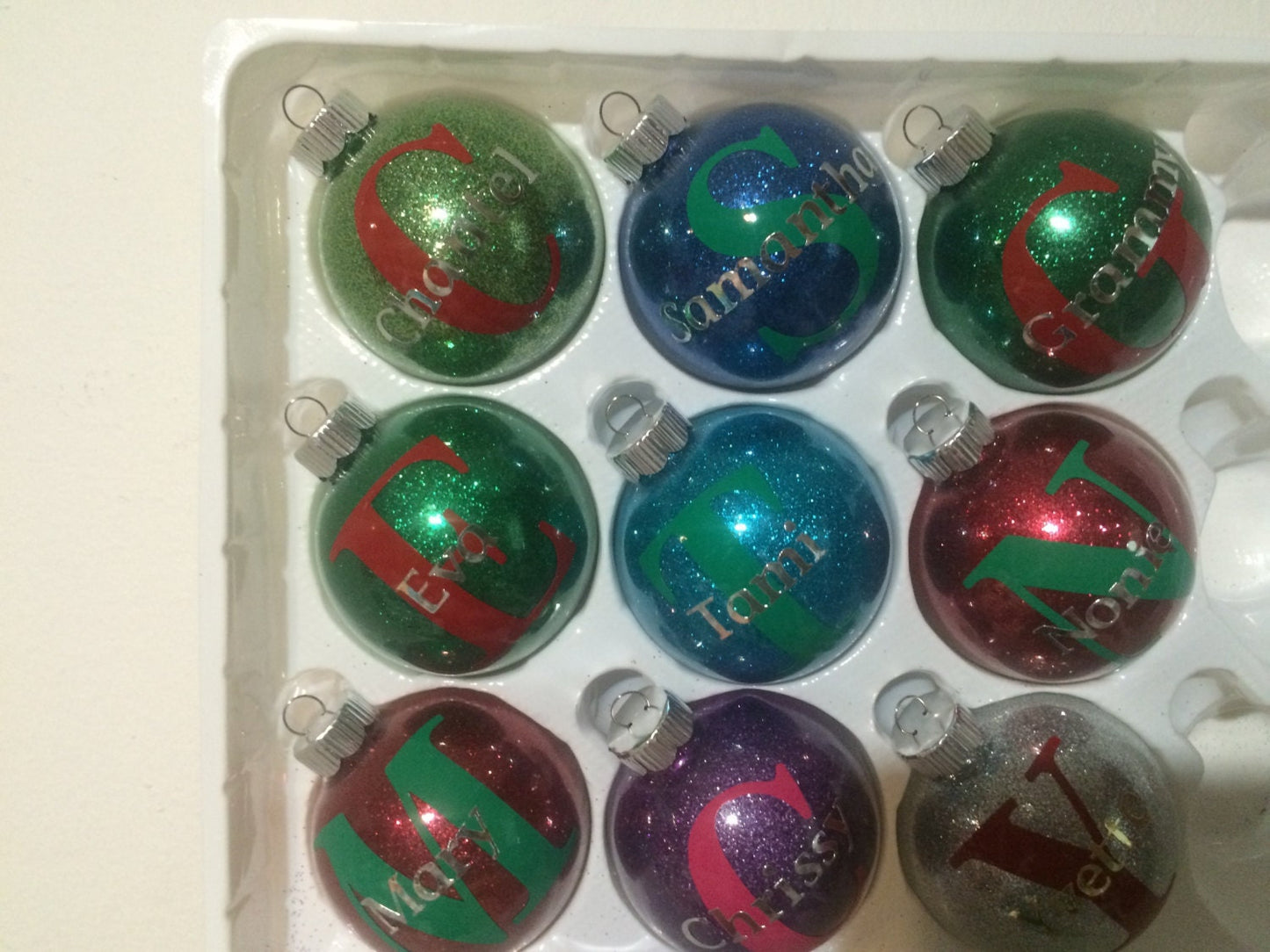 Monogrammed Christmas Ornaments