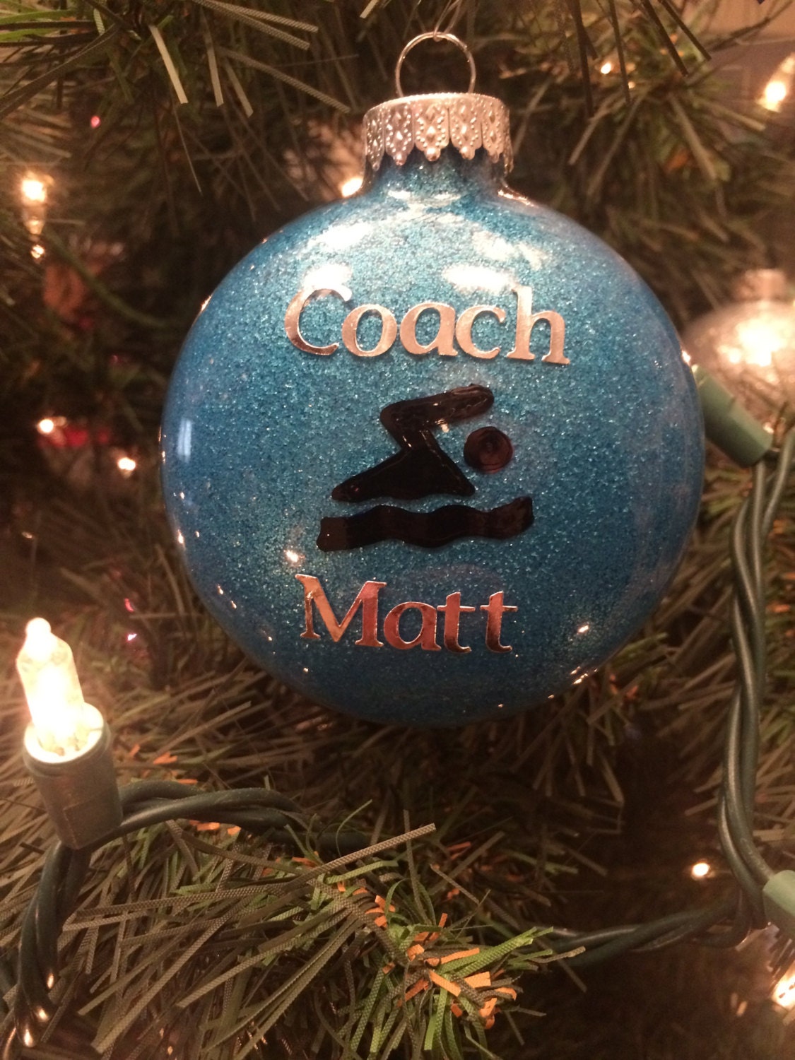 swim coach ornament