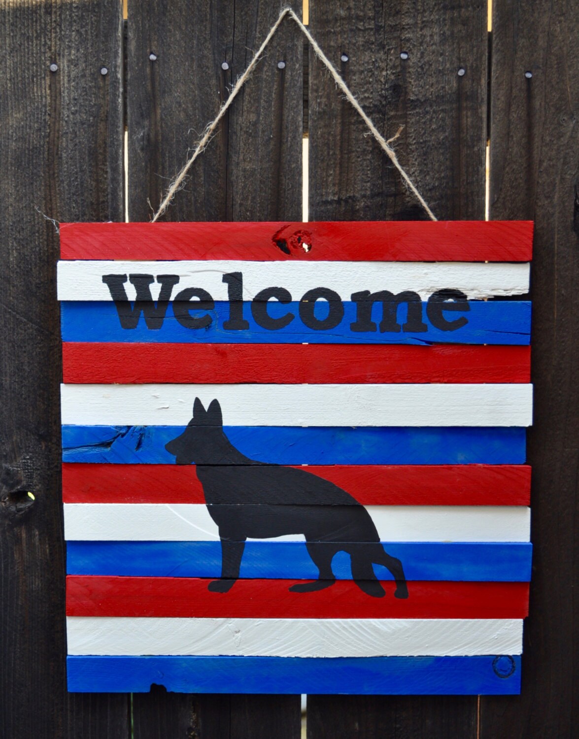 customized dog welcome sign