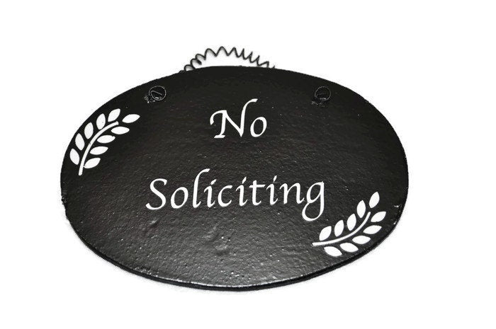 no soliciting sign