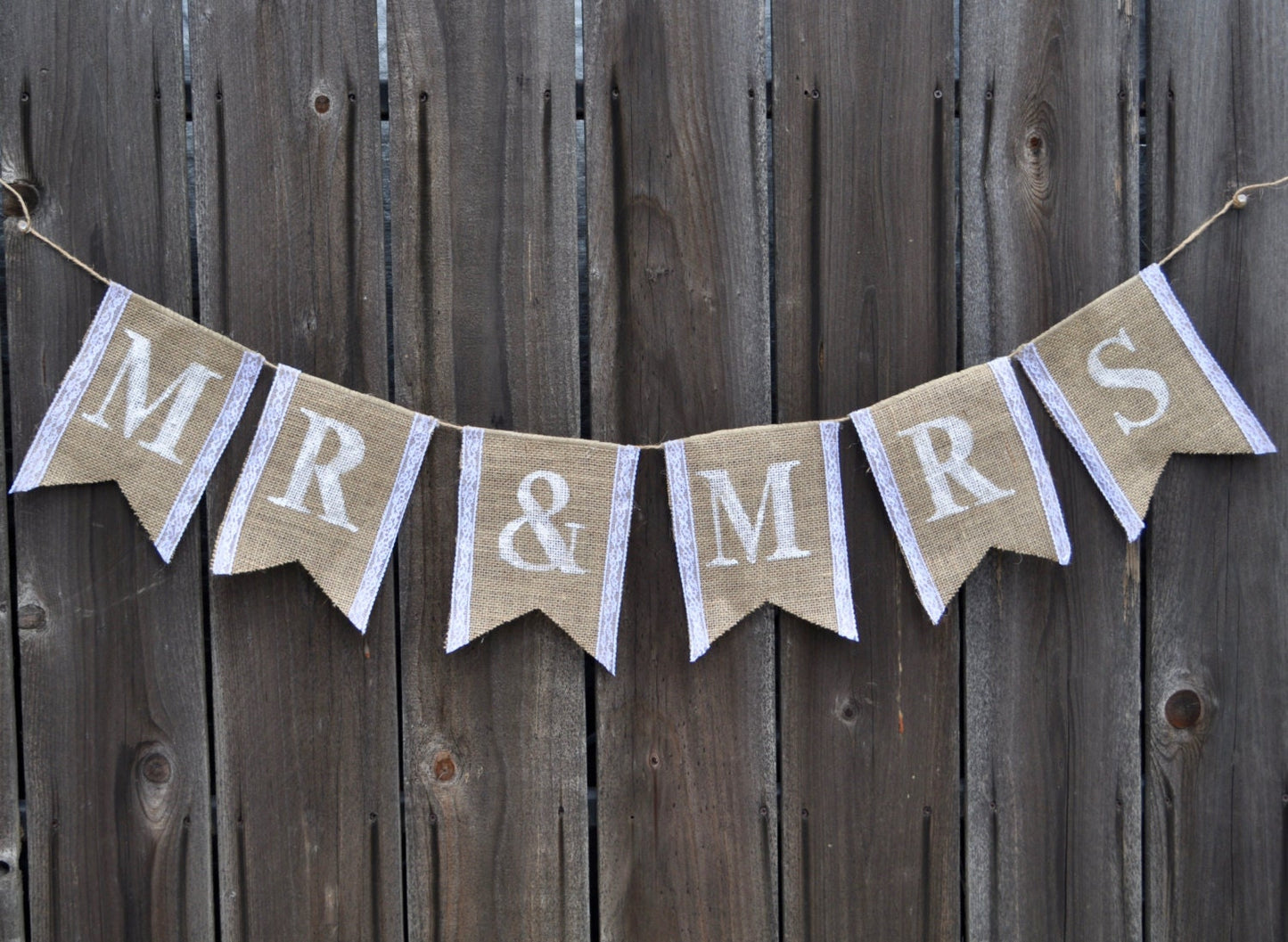 burlap bridal shower banner