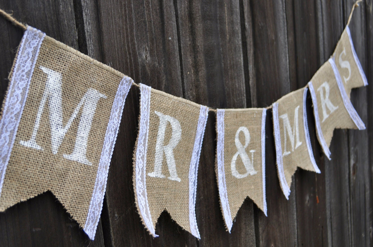 burlap wedding banners