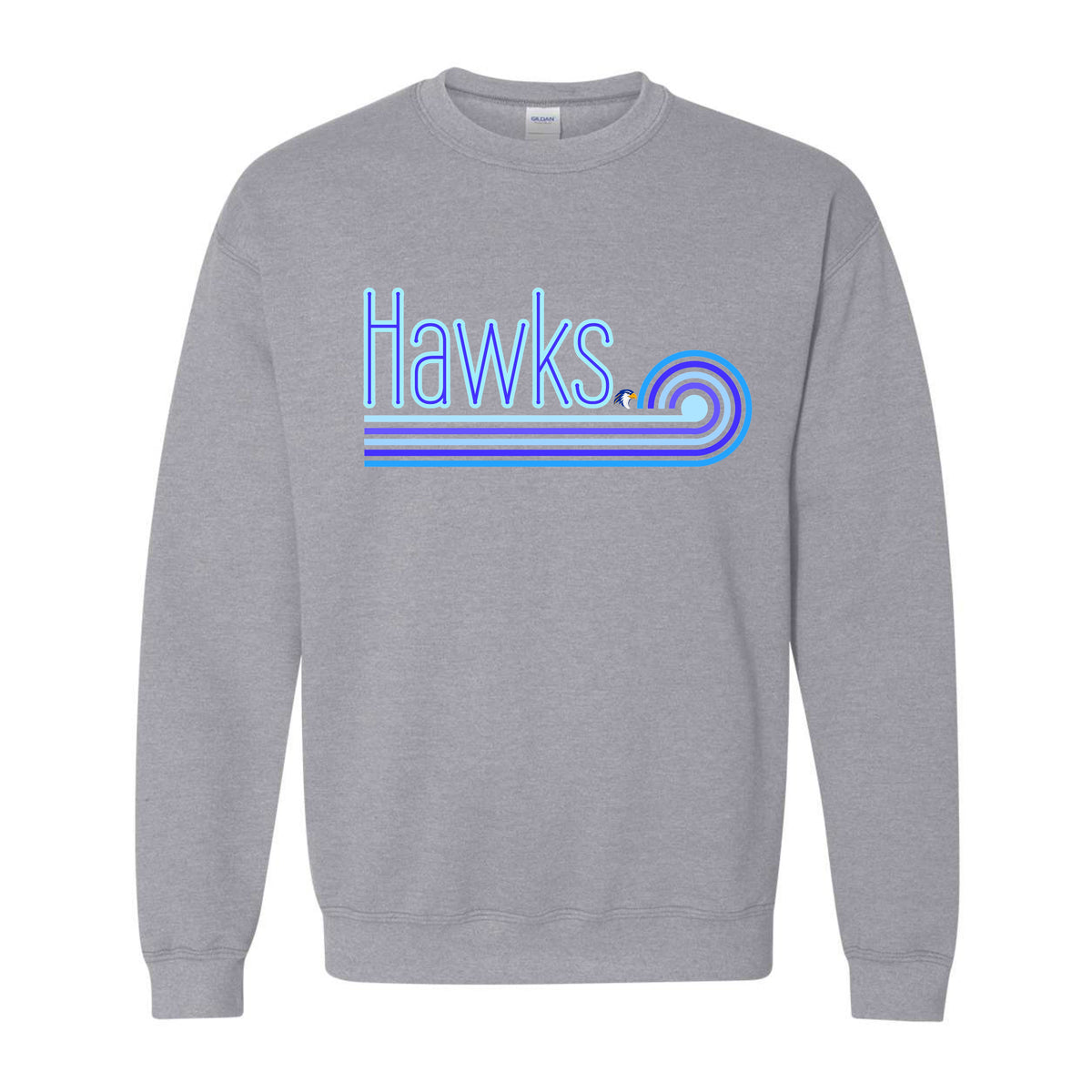 Hidden Valley Hawks Blue Wave Crewneck Sweatshirt