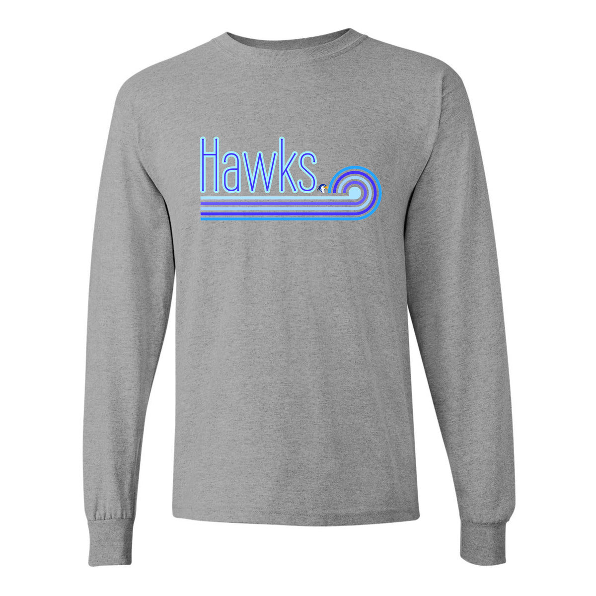 Hidden Valley Hawks Blue Wave Long Sleeve Shirt