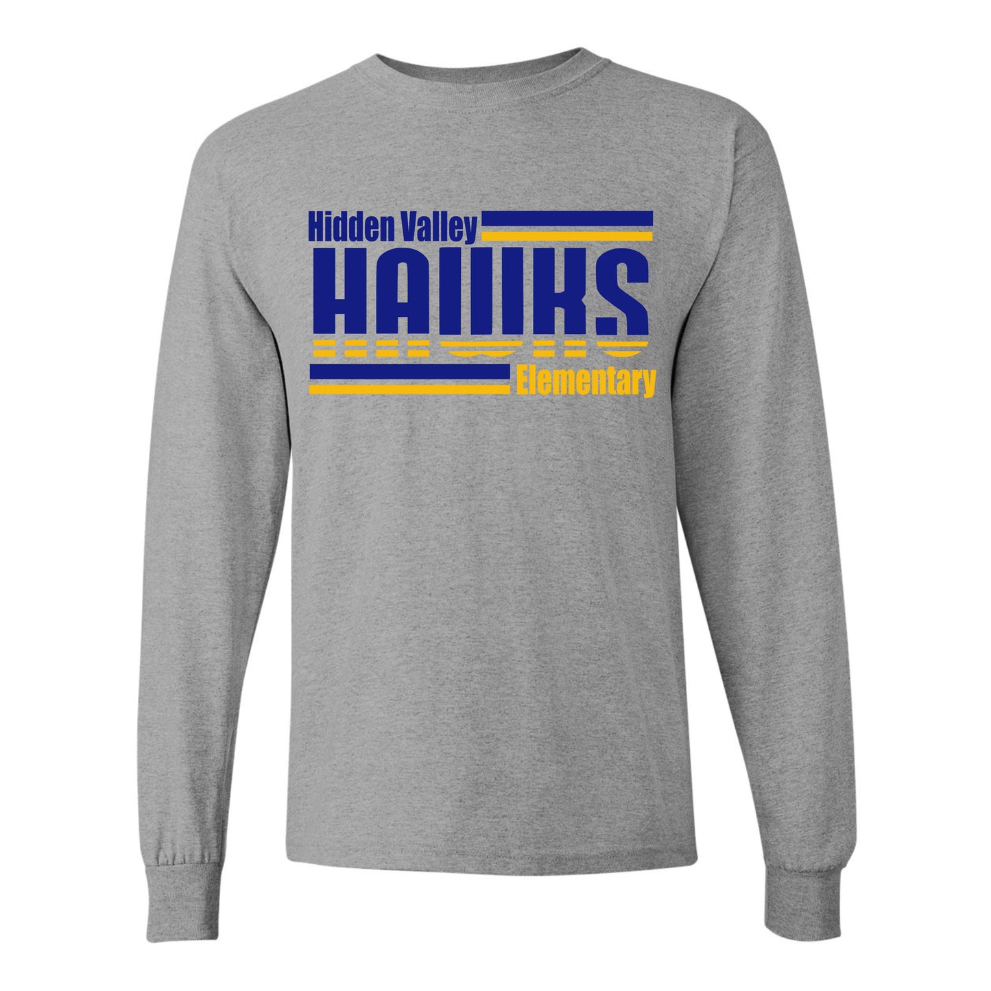 Hidden Valley Hawks Horizontal Lines Long Sleeve Shirt