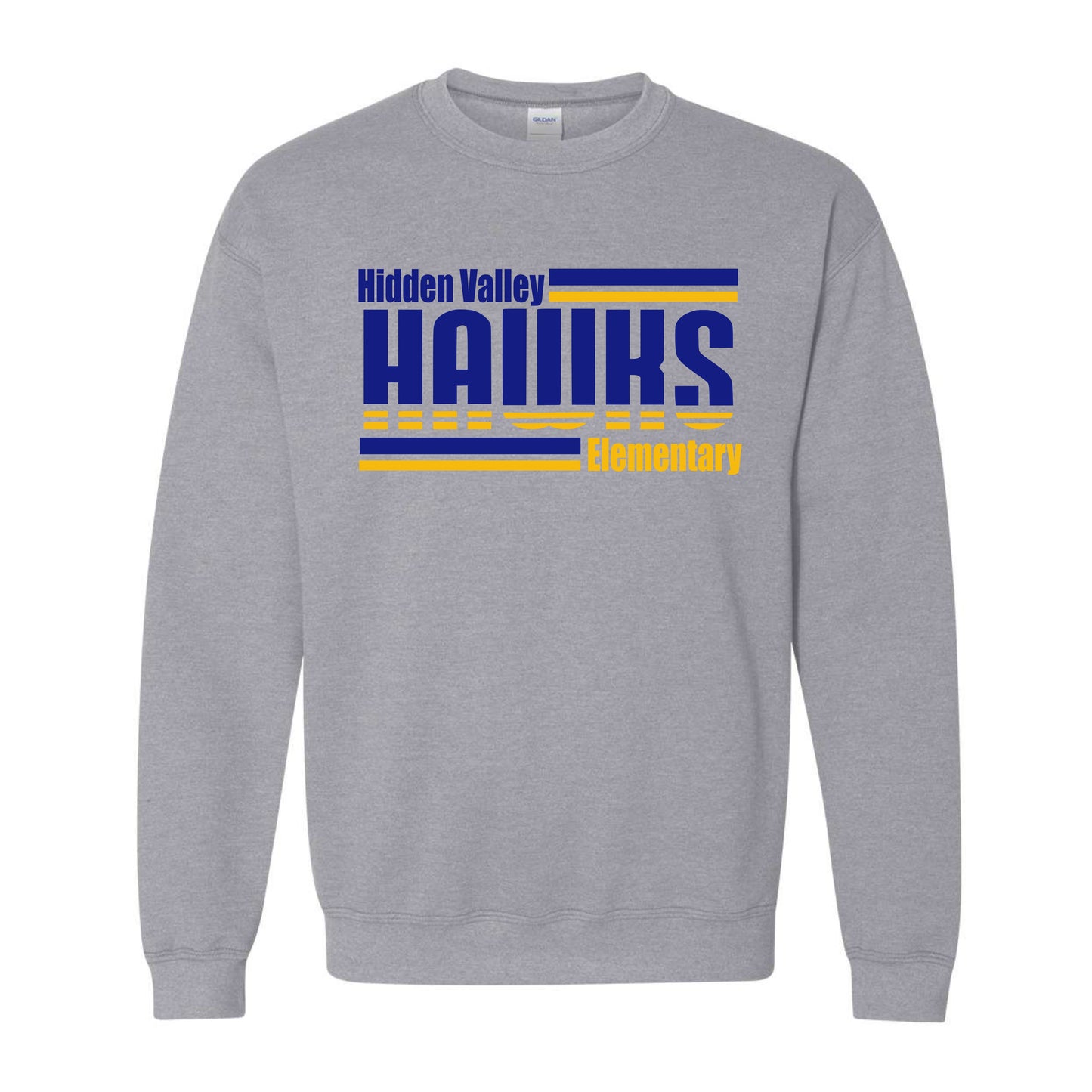 Hidden Valley Hawks Horizontal Stripes Crewneck Sweatshirt