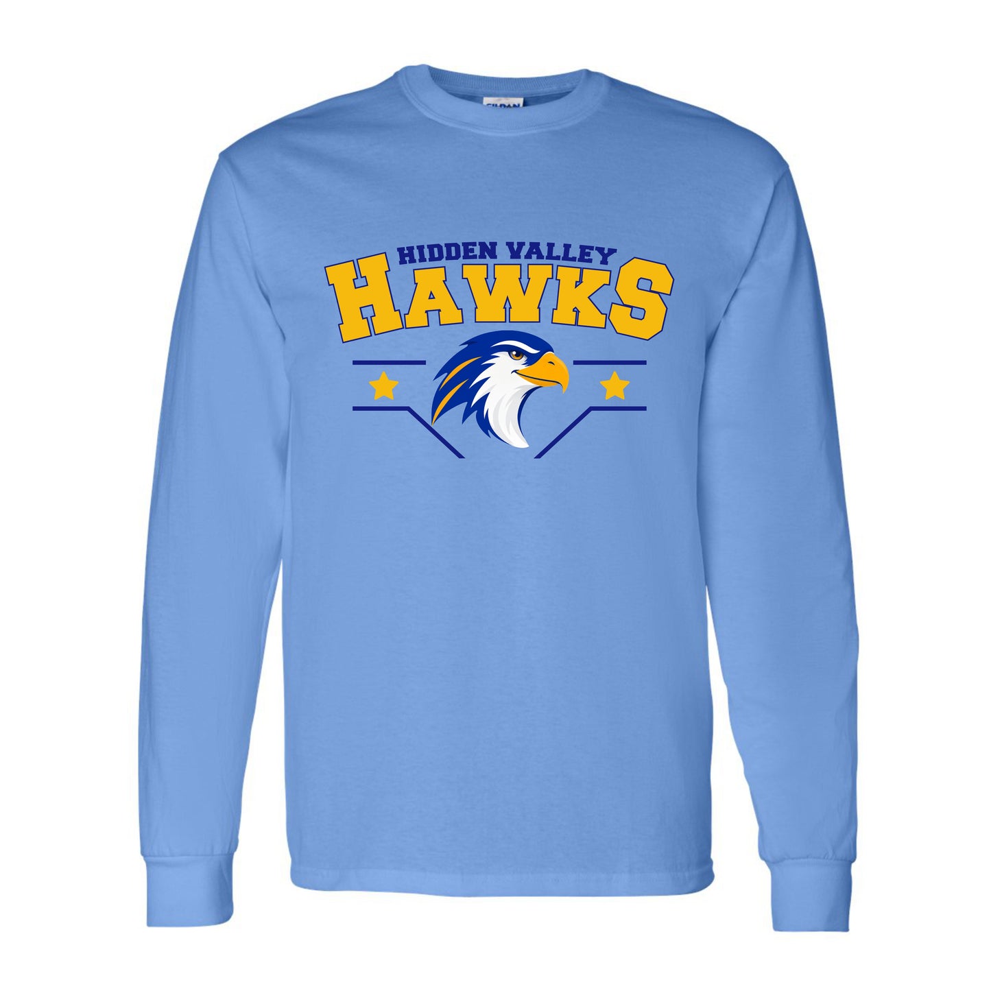 Hidden Valley Hawks Mascot Long Sleeve Shirt