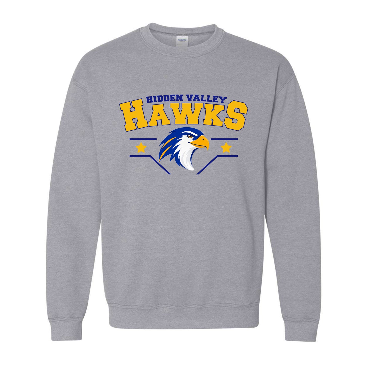 Hidden Valley Hawks Mascot Crewneck Sweatshirt
