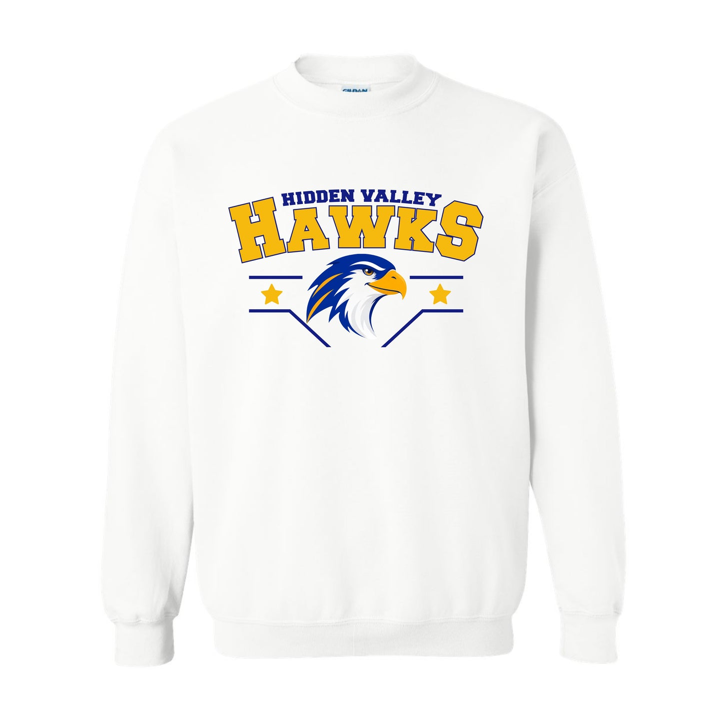 Hidden Valley Hawks Mascot Crewneck Sweatshirt