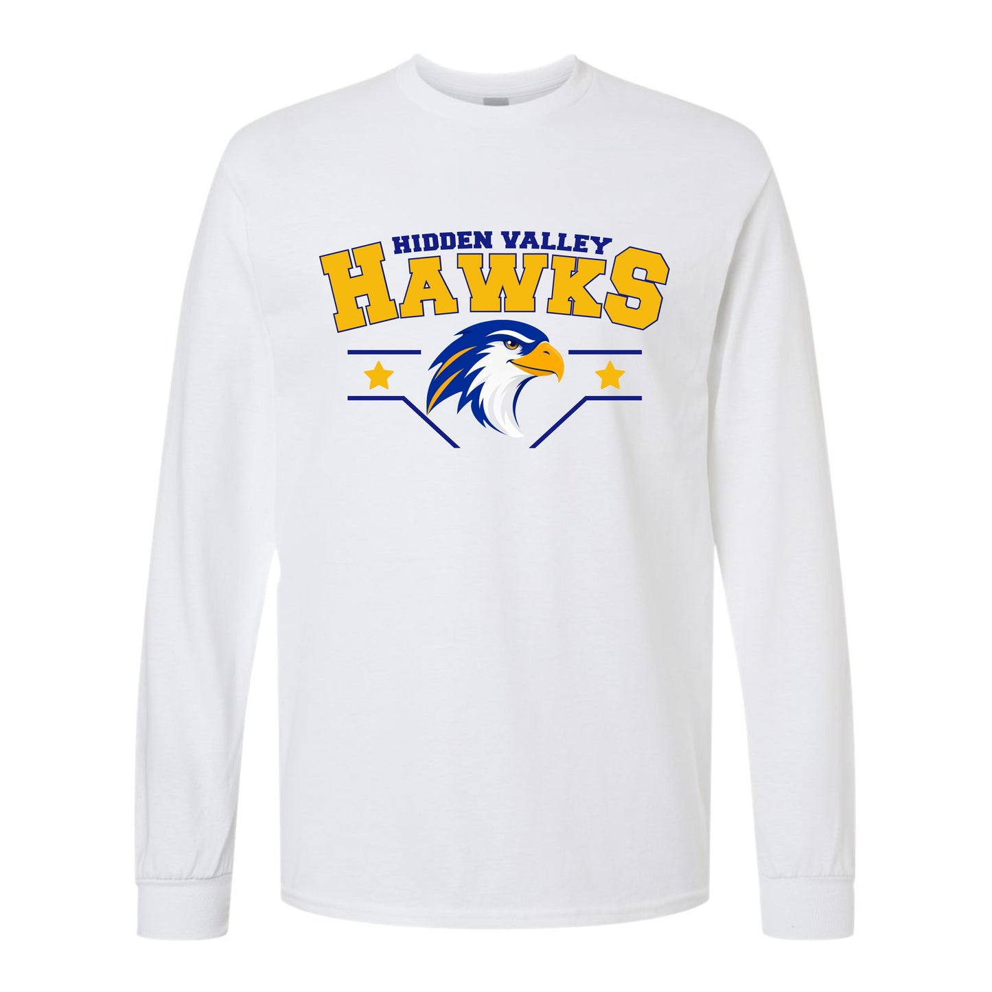 Hidden Valley Hawks Mascot Long Sleeve Shirt