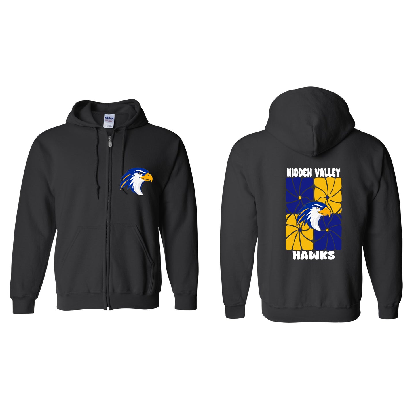 Hidden Valley Retro Flowers Zip Up