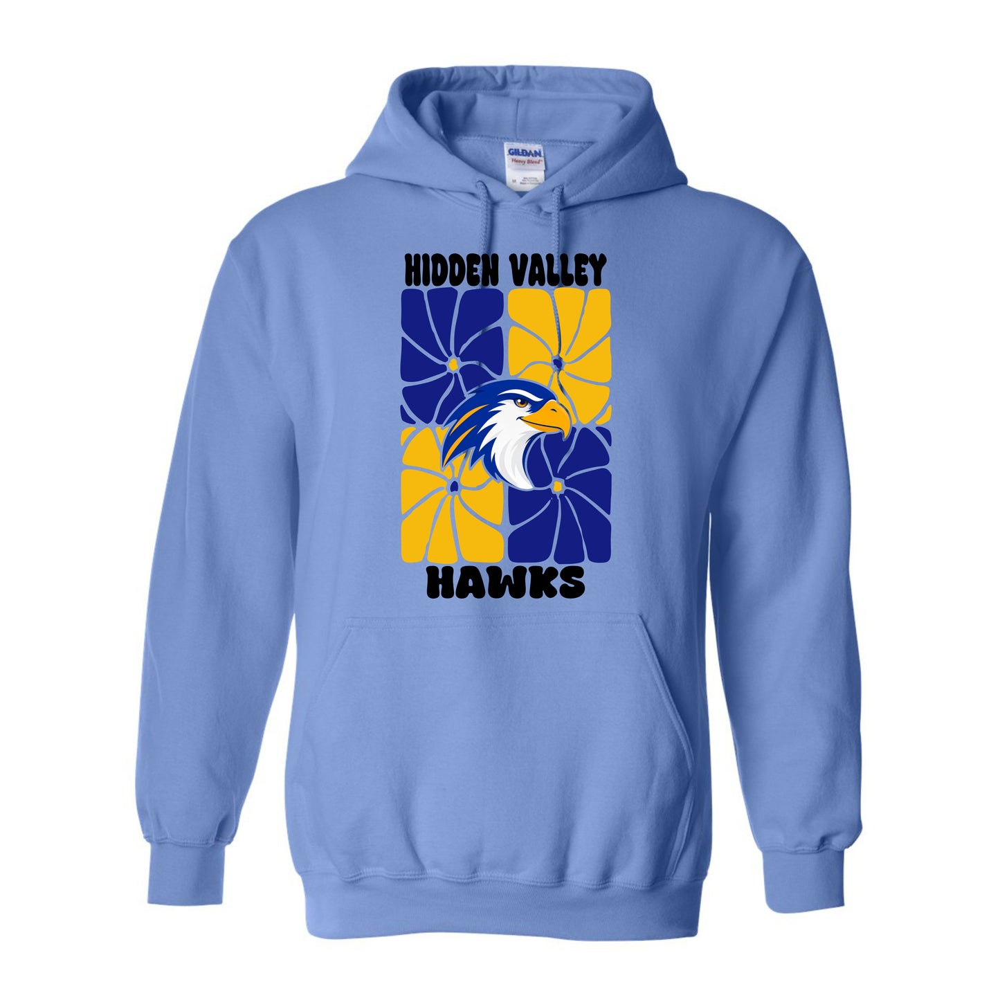 Hidden Valley Hawks Retro Flowers Hoodie