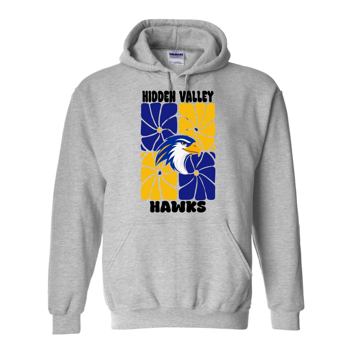 Hidden Valley Hawks Retro Flowers Hoodie