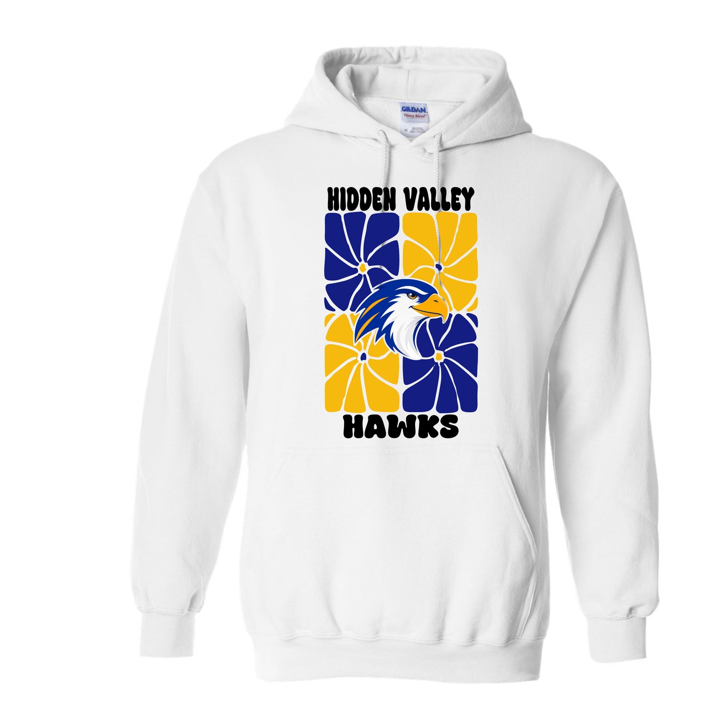 Hidden Valley Hawks Retro Flowers Hoodie