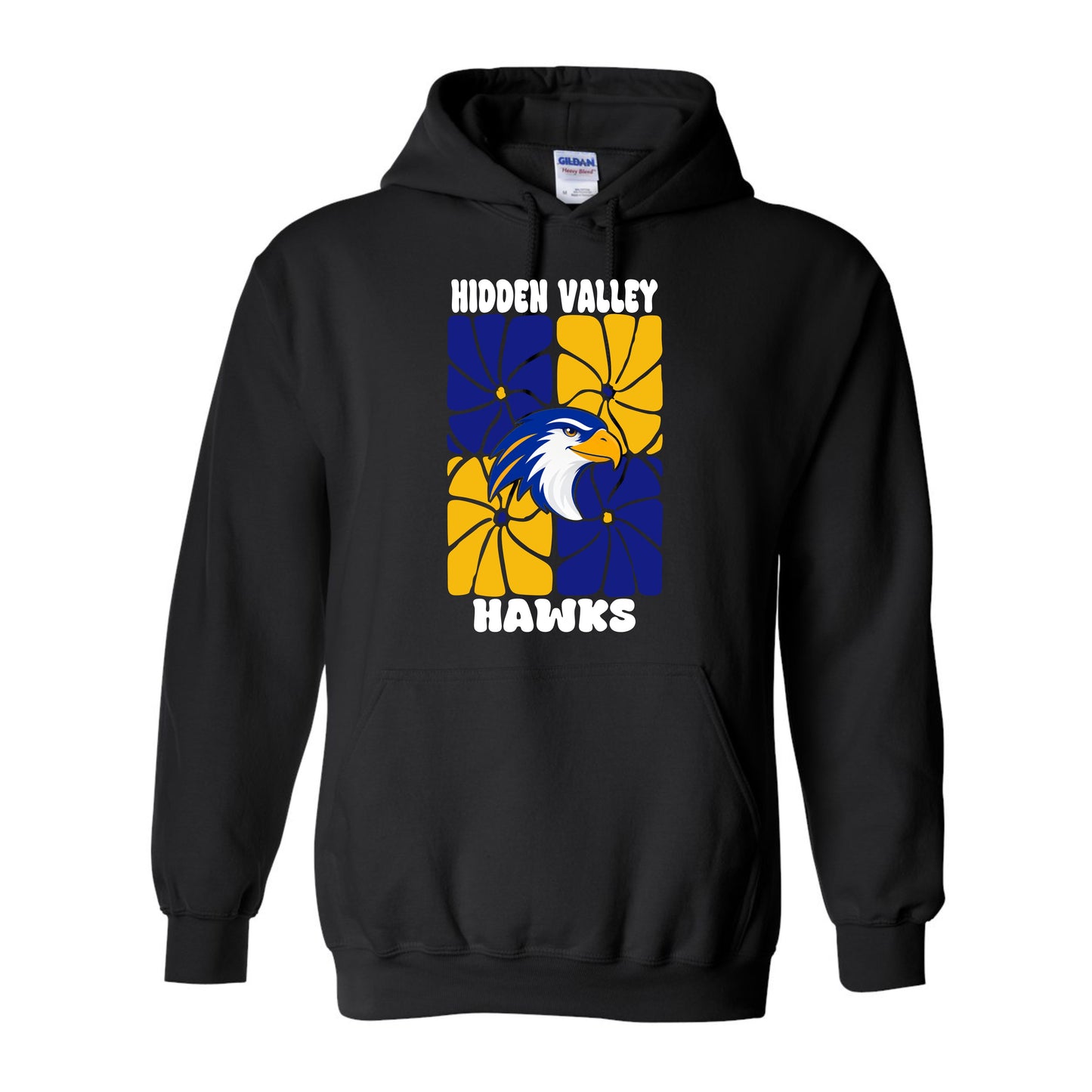 Hidden Valley Hawks Retro Flowers Hoodie