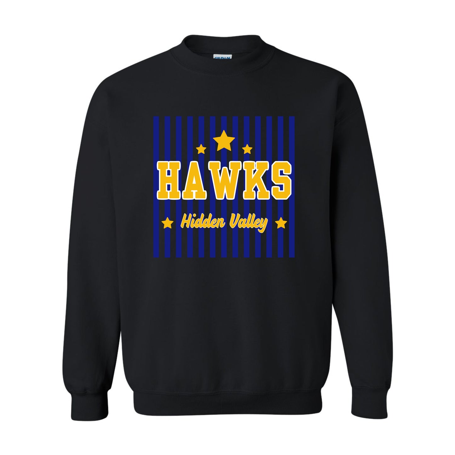 Hidden Valley Hawks Vertical Stripes Crewneck Sweatshirt
