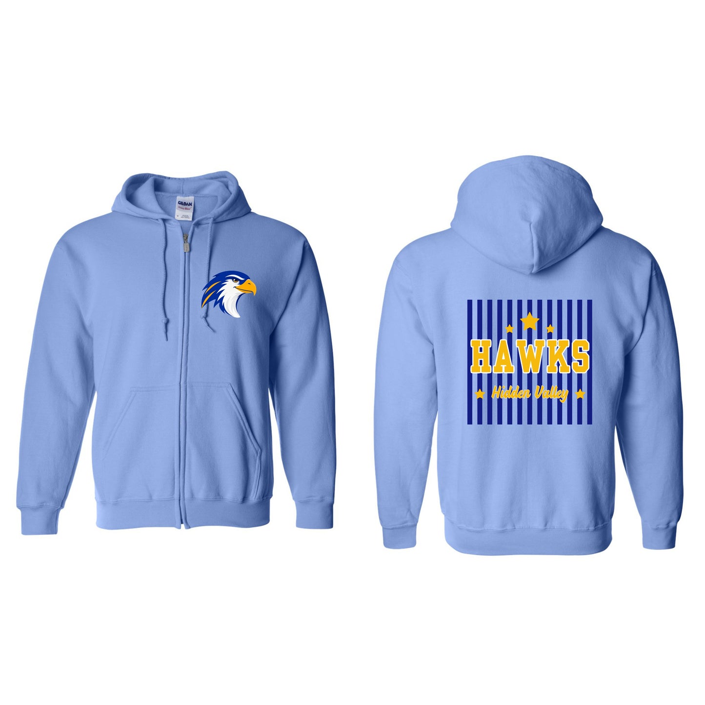 Hidden Valley Vertical Lines Retro Zip Up