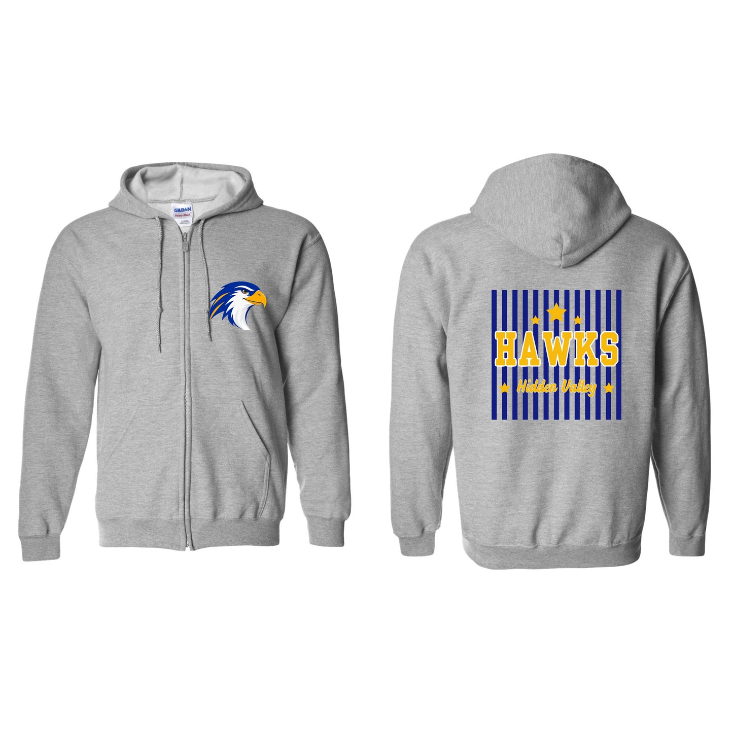 Hidden Valley Vertical Lines Retro Zip Up