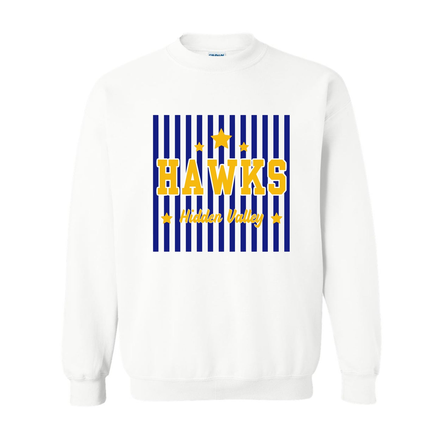 Hidden Valley Hawks Vertical Stripes Crewneck Sweatshirt