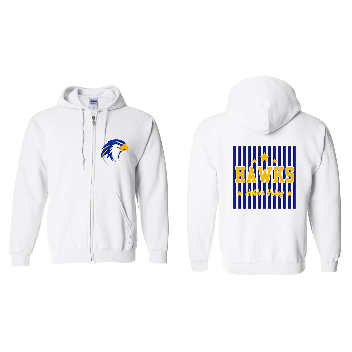 Hidden Valley Vertical Lines Retro Zip Up