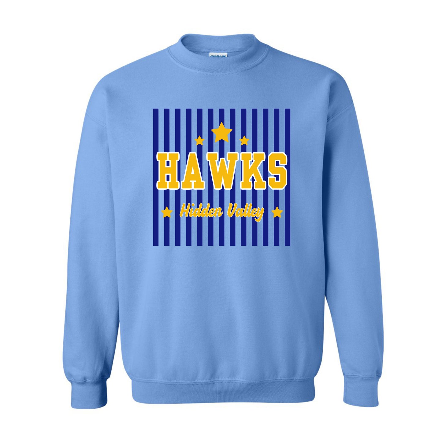 Hidden Valley Hawks Vertical Stripes Crewneck Sweatshirt