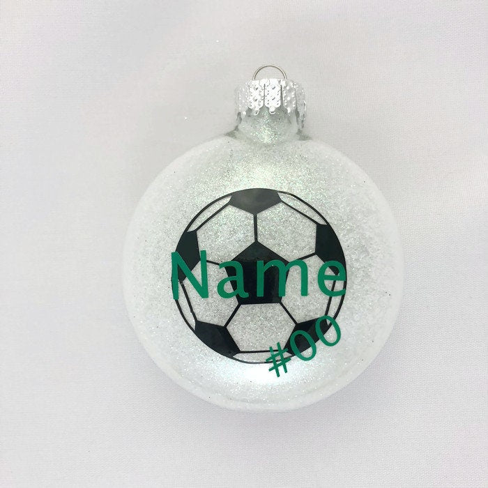 Glitter Soccer Ornament