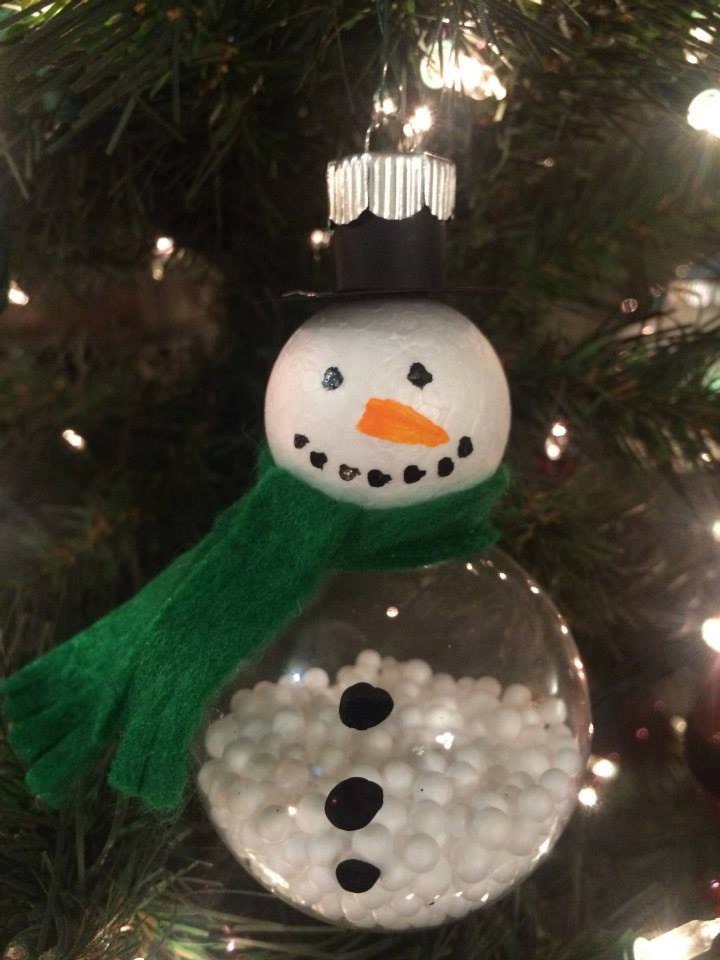 glass snowman